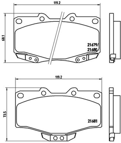 Kit pastiglie freno - , anteriore