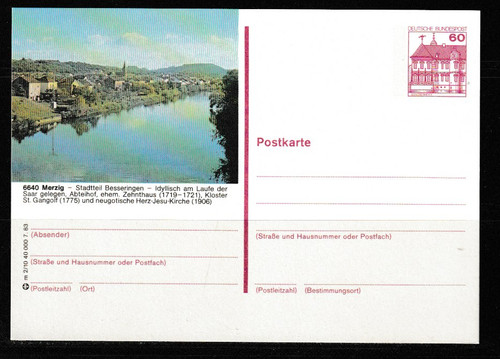 Cartolina illustrata merzig m - cartolina,